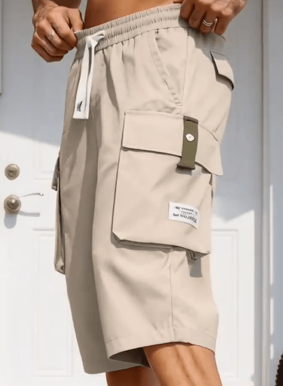 شورت كارغو طويل  أناقة + راحة + جيوب عملية