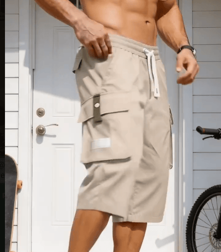 شورت كارغو طويل  أناقة + راحة + جيوب عملية