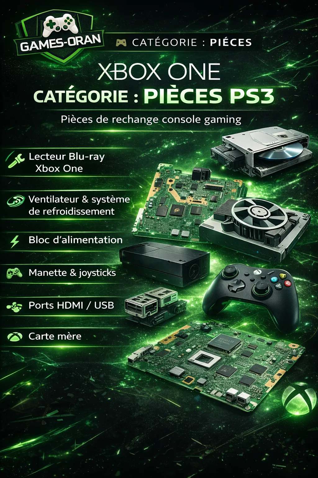 🎮 PIÈCES XBOX ONE S/X - SERIE S/X