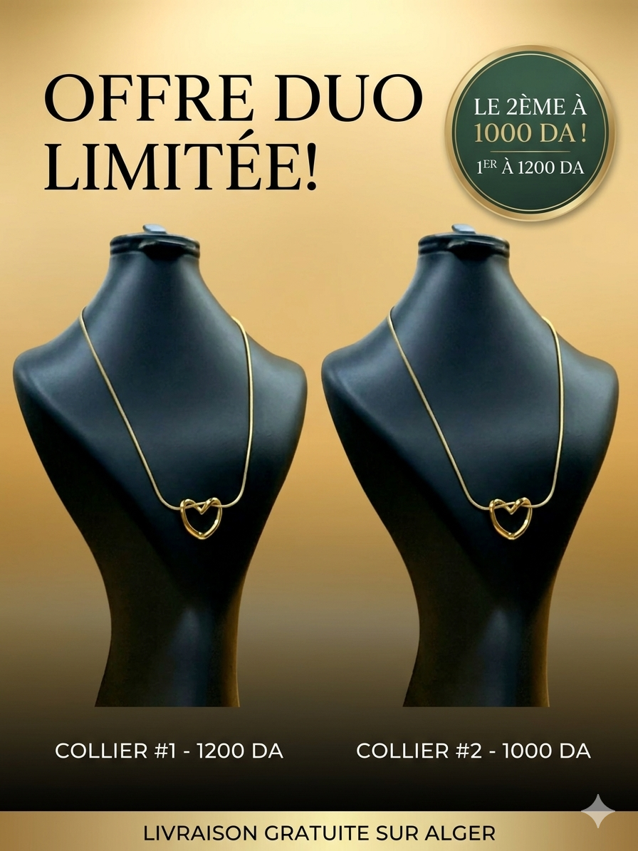 Votre 2ème collier à seulement 1000 DA !