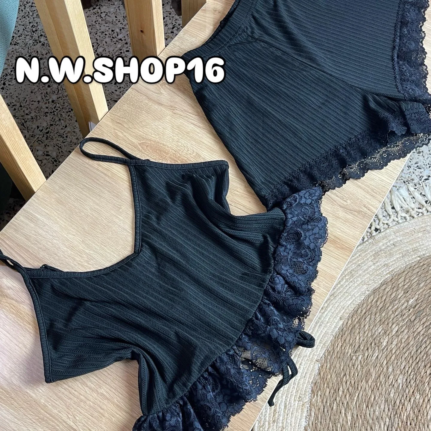 Pyjama short noir