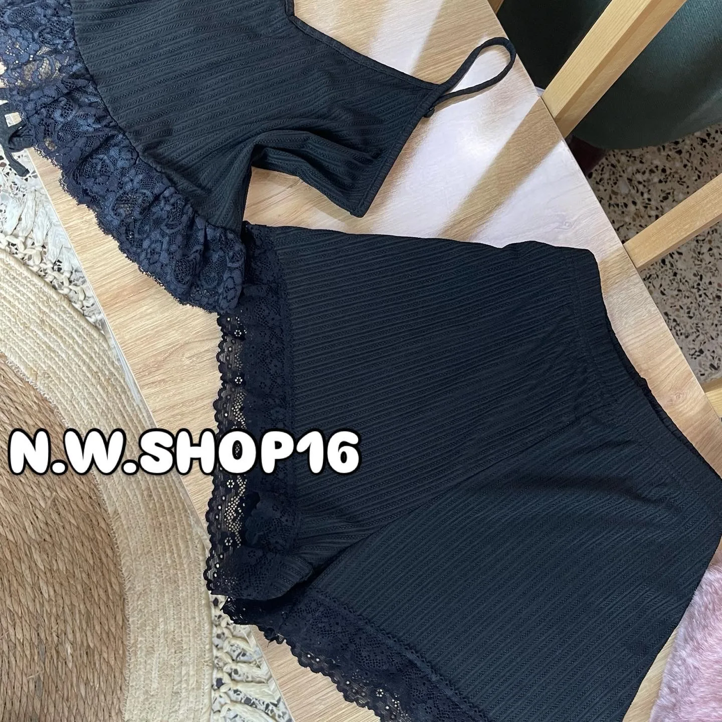 Pyjama short noir