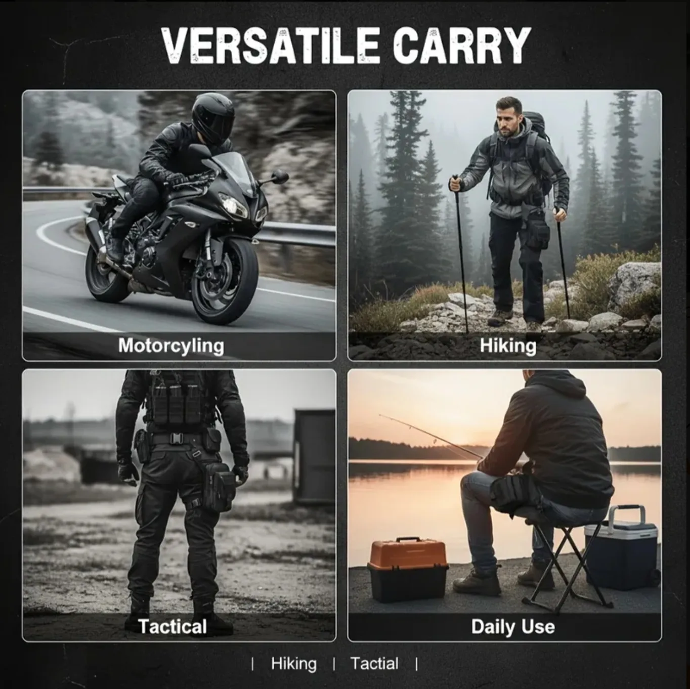 Sac de cuisse tactique pour moto,