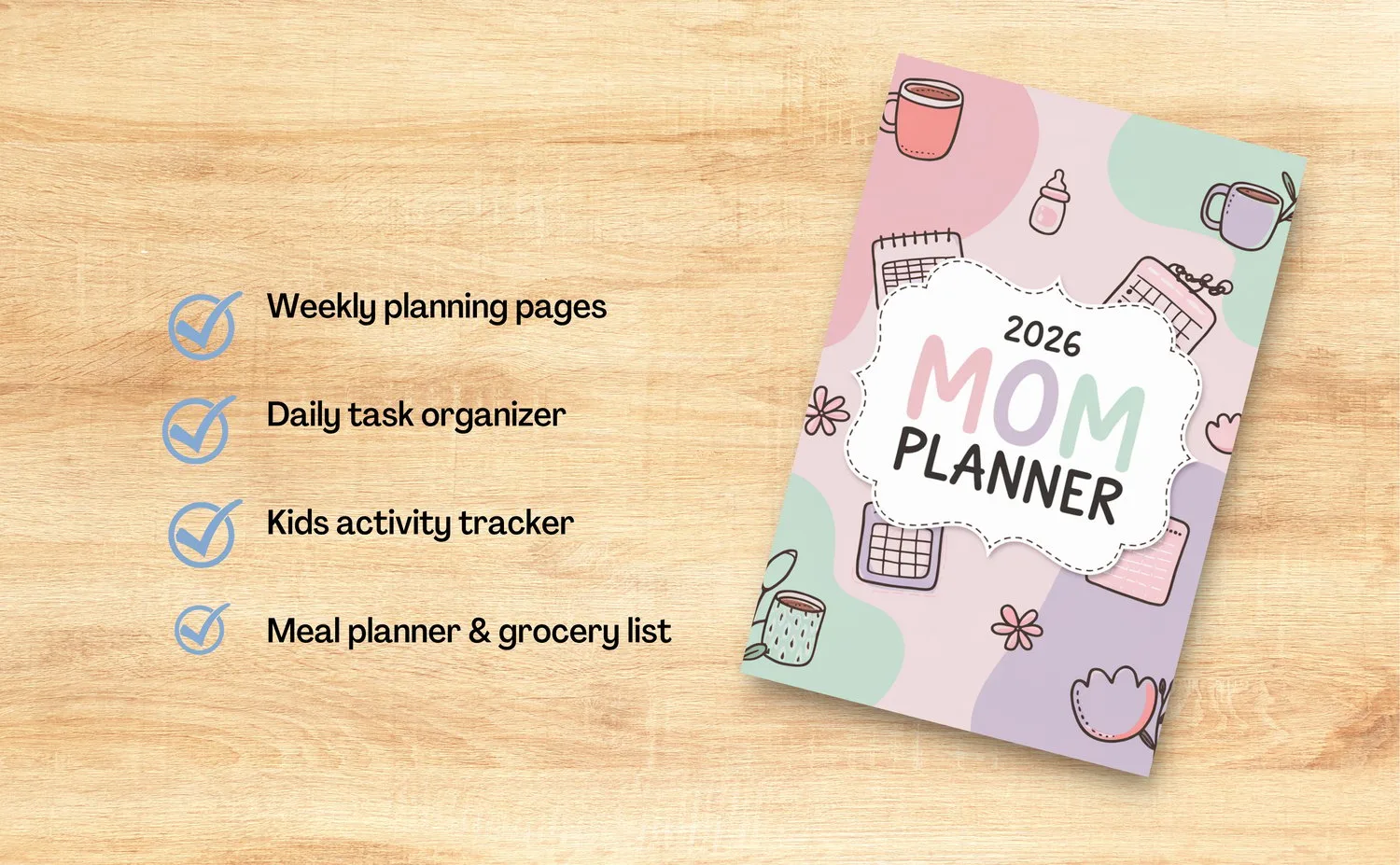 2026 Mom Planner – Stay Organized & Stress-Free Every Day