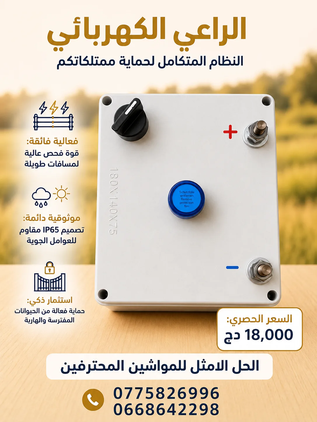 سراح كهربائي للمواشي والابقار