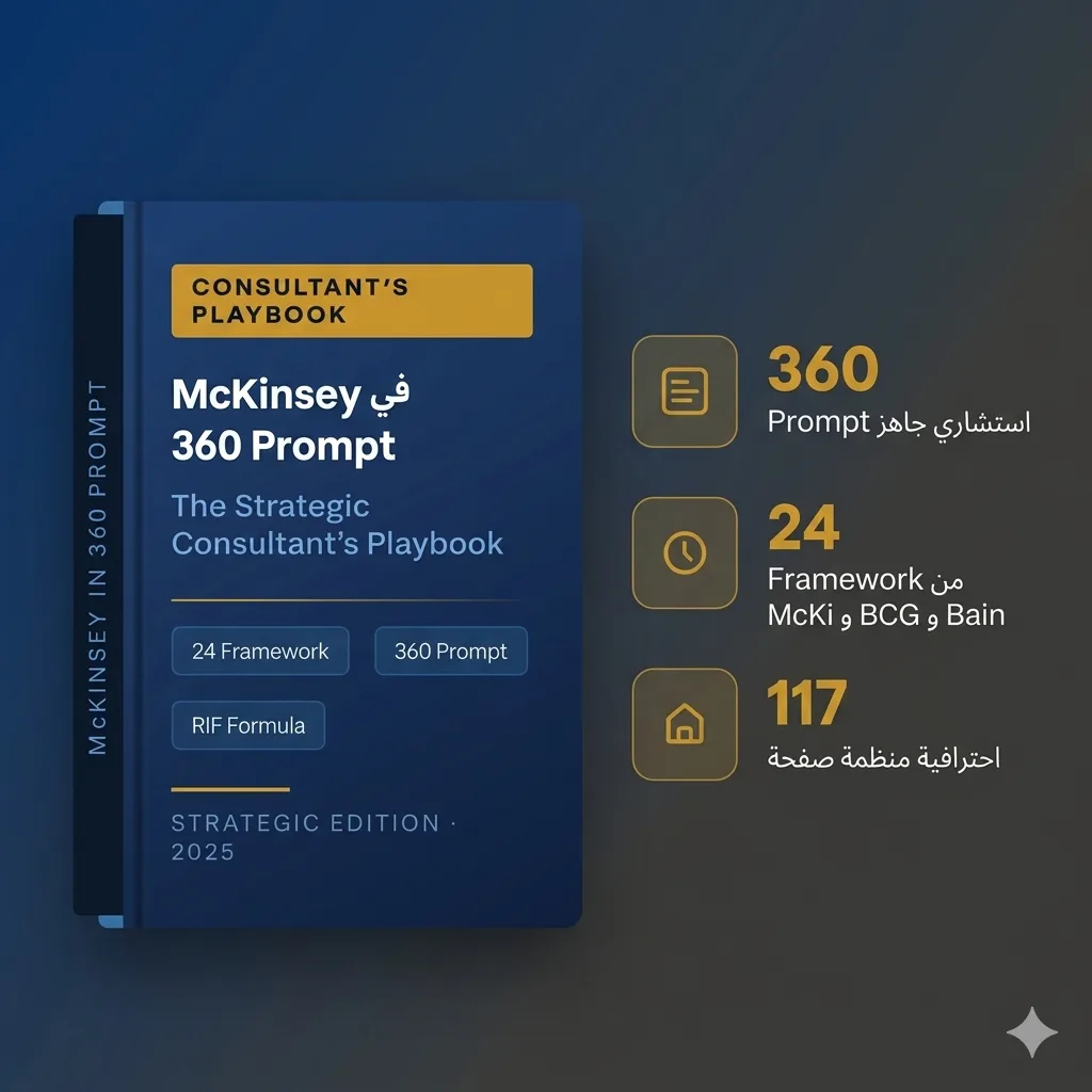 🔥 MC Kinsey in 360 PROMPT – A Consultant’s Playbook دليلك العملي للتفكير الاستراتيجي واتخاذ قرارات ذكية كالمستشارين المحترفين