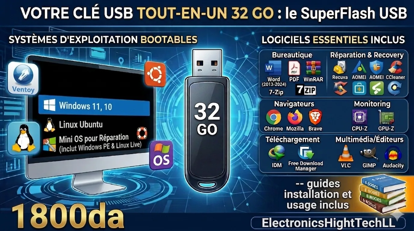 Superflash USB (فلاشة البرامج المفيدة)
