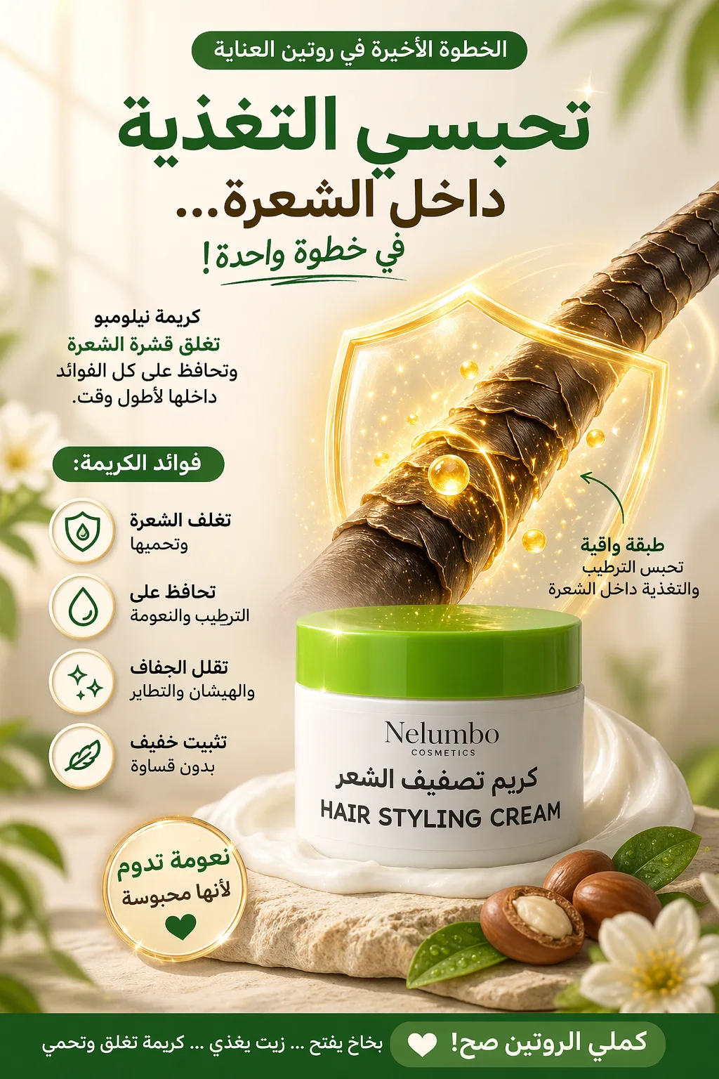 كريم عيوشة لتصفيف وترطيب شعر الأطفال