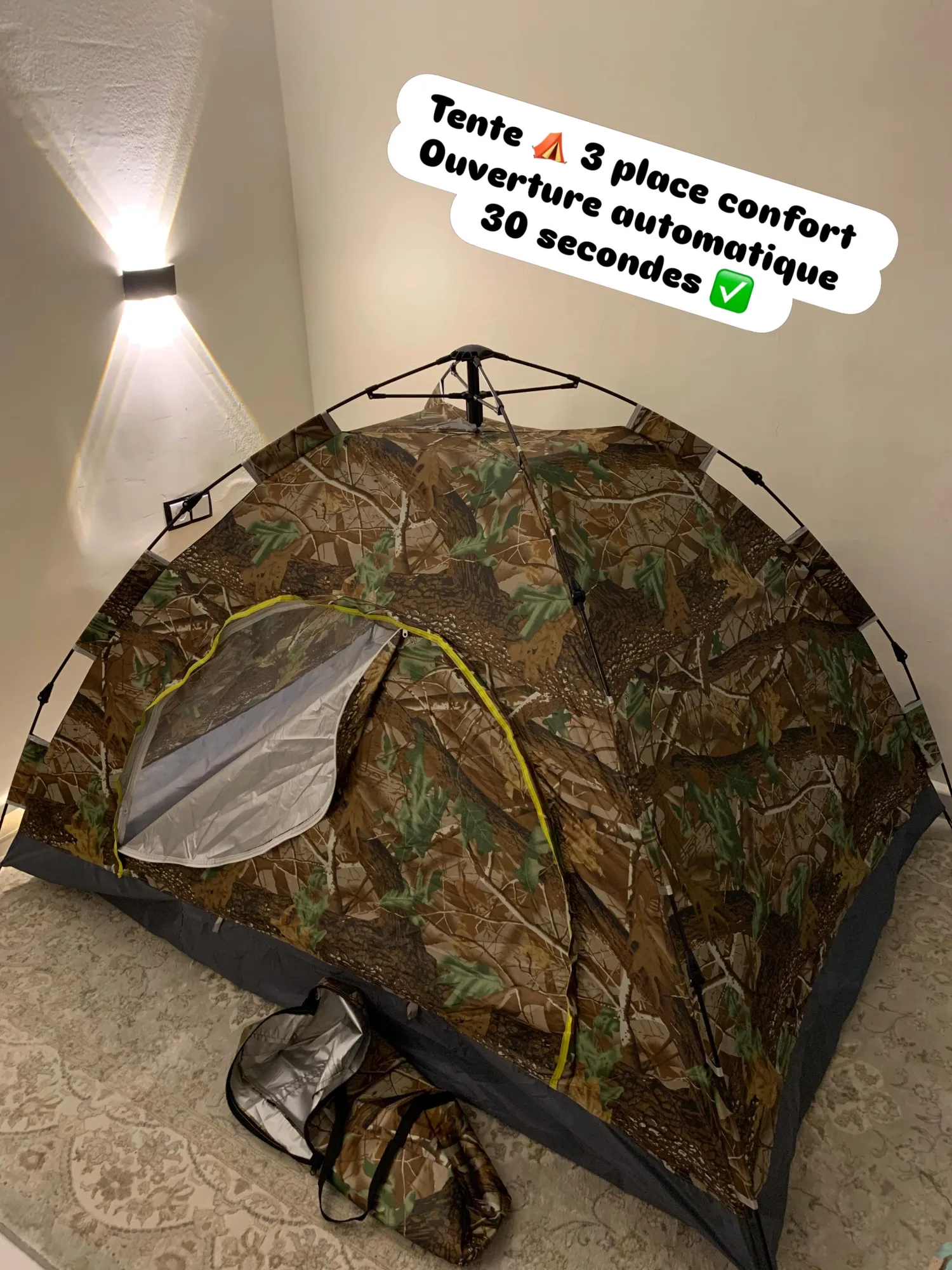 Tente ⛺️ 3 place confortable