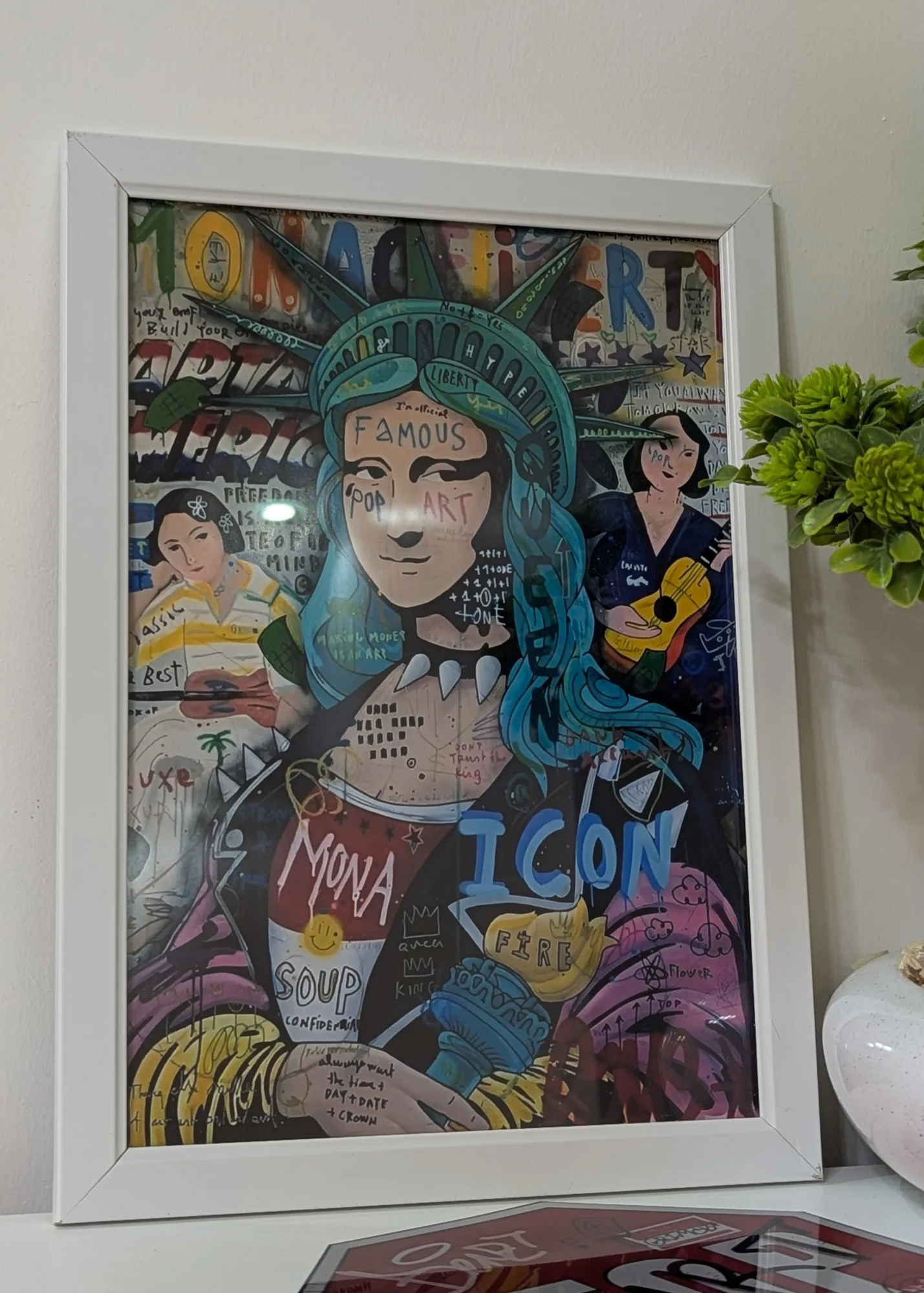Cadre Graffiti mona lisa urbain