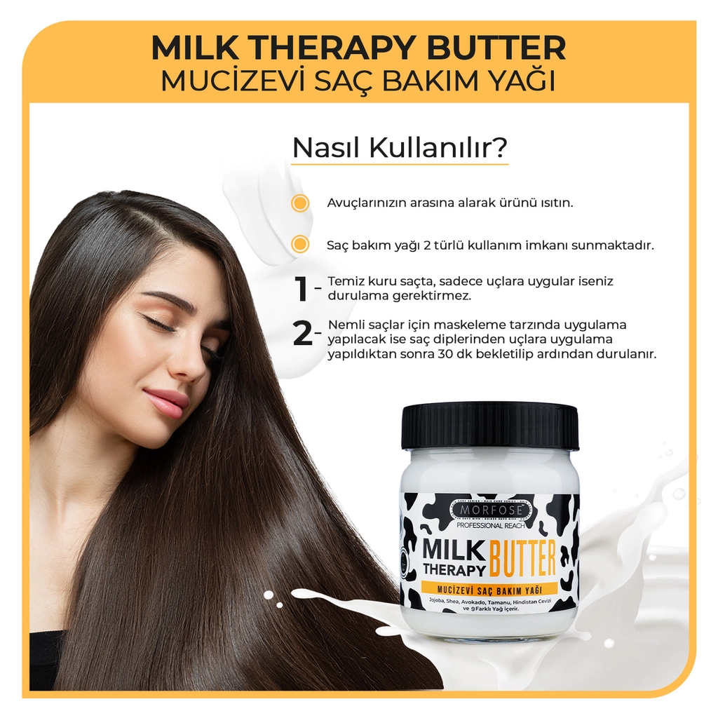 Huile capillaire miracle Morfose Milk Therapy Butter 200 ml