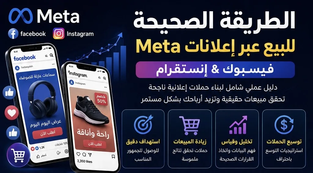 الطريقة الصحيحة للبيع عبر إعلانات Meta (Facebook & Instagram) من الصفر إلى الاحتراف