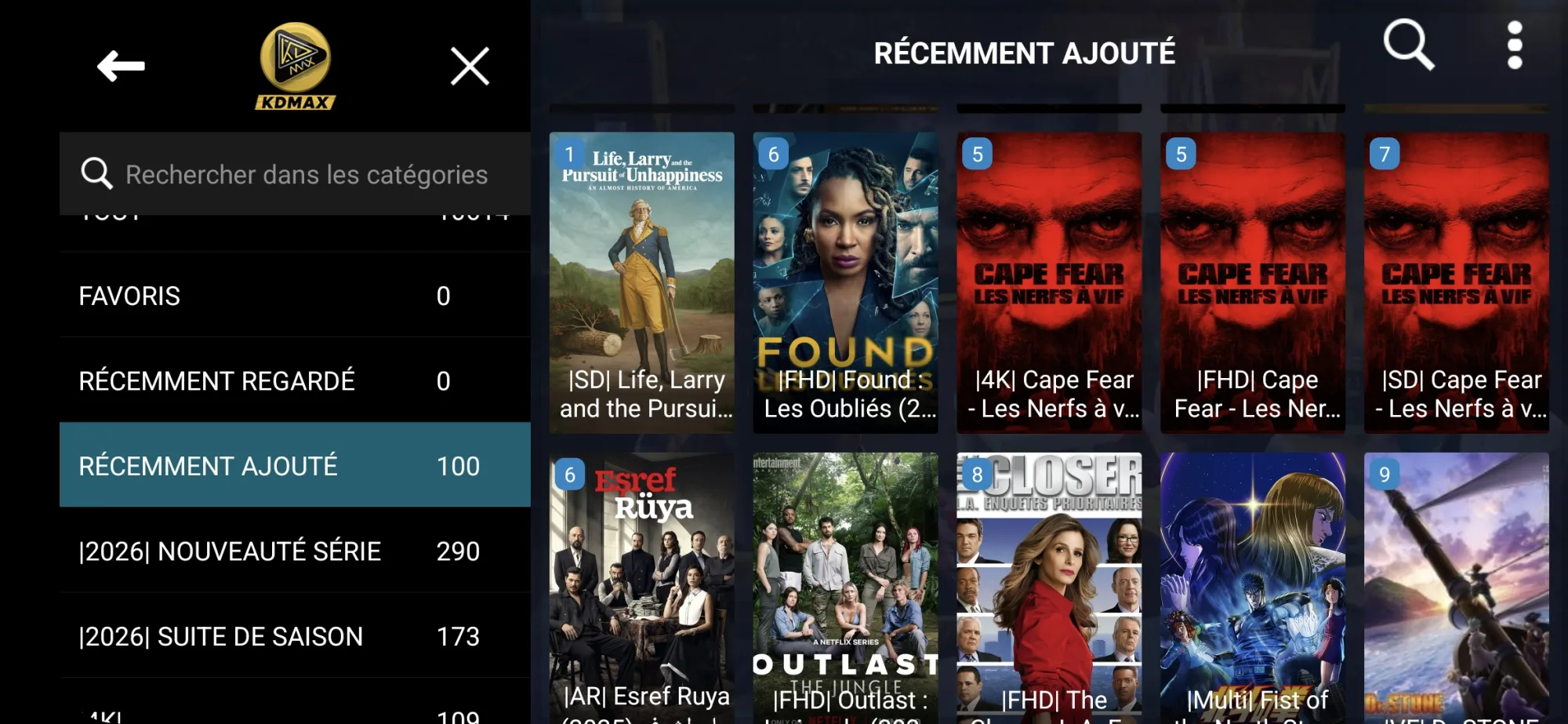 ABONNEMENT  KD MAX IPTV