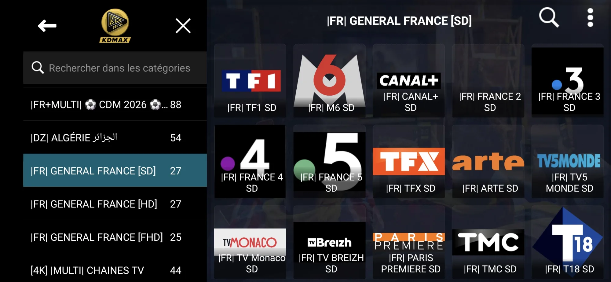 ABONNEMENT  KD MAX IPTV