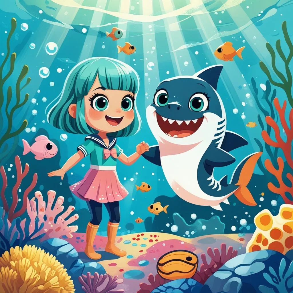 قصة رقمية للاطفال Marina and the friends of the ocean