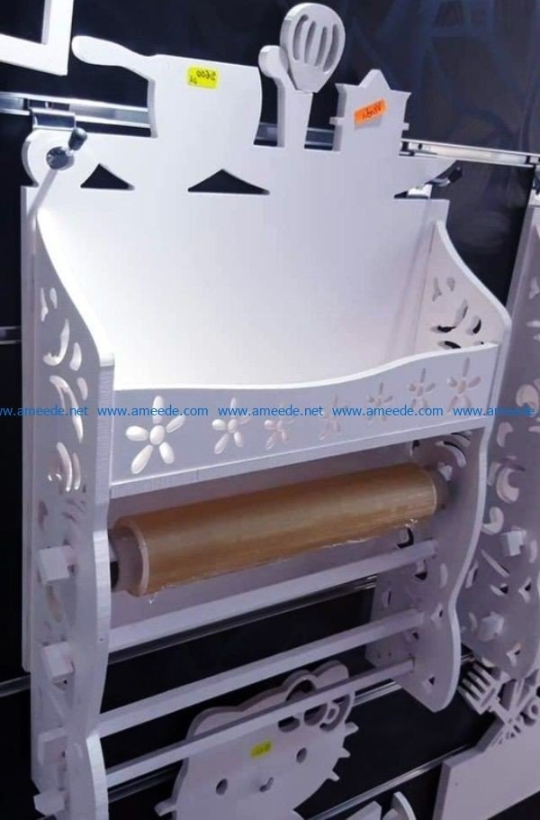 Kitchen Paper Towel and Utensil Rack CNC File