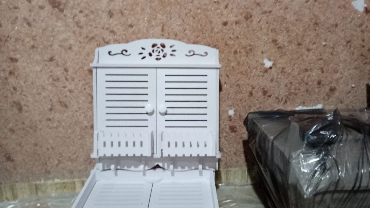 Decorative Wall Cabinet with Hooks CNC File