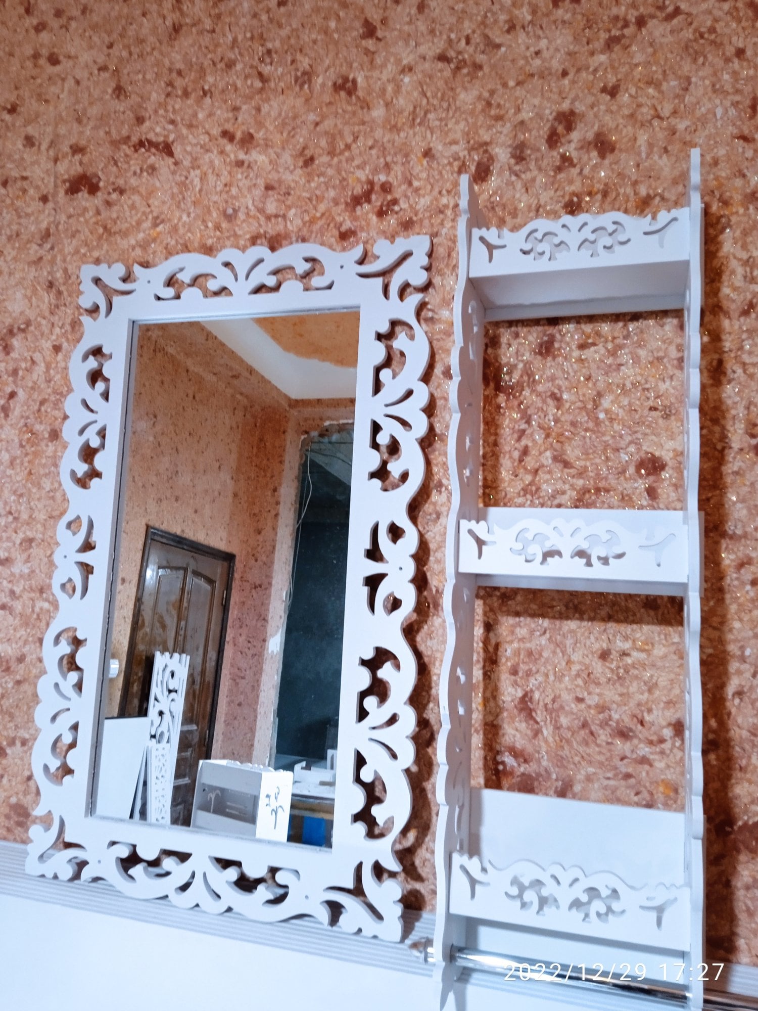 Ornate Rectangular Mirror Shelf CNC File