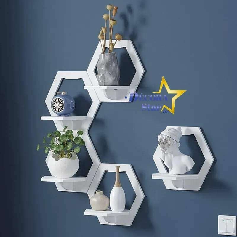 Hexagonal Wall Shelf Set CNC File