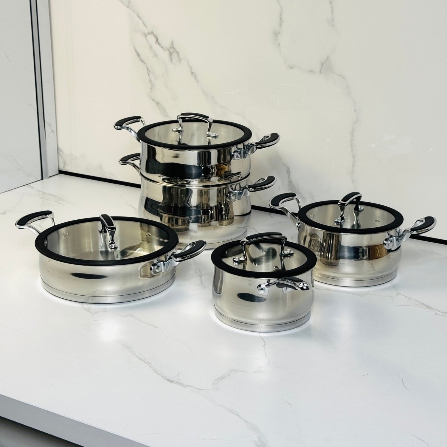 Serie cuisine 9 pièces inox 18/10