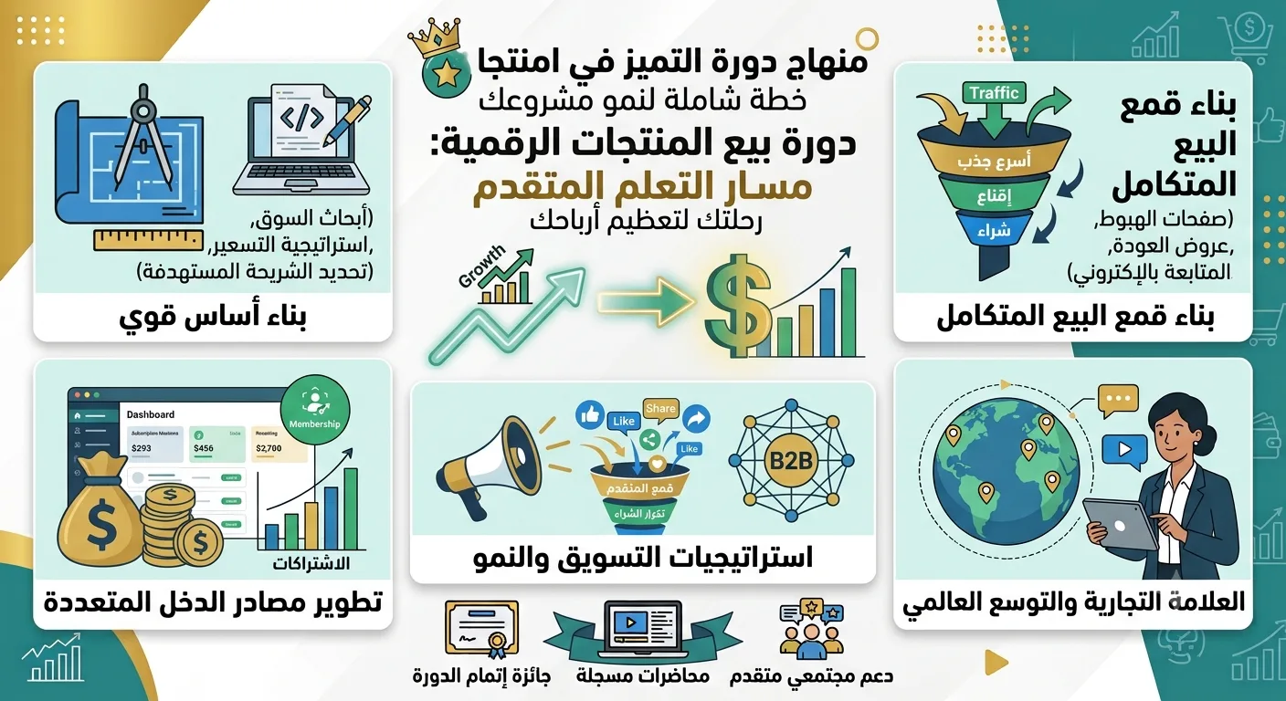 "دورة احتراف بيع المنتجات الرقمية