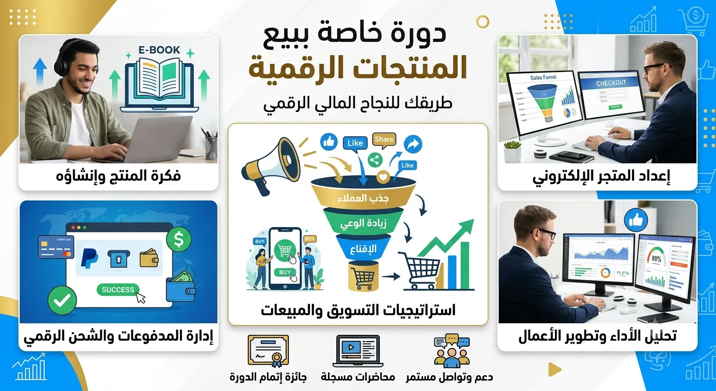 "دورة احتراف بيع المنتجات الرقمية