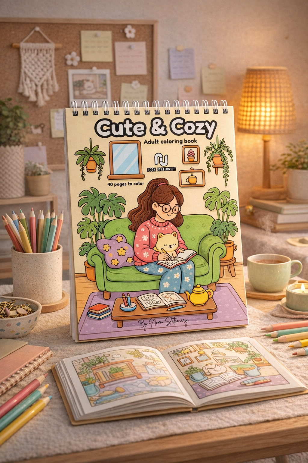 Cute Adult Coloring Book