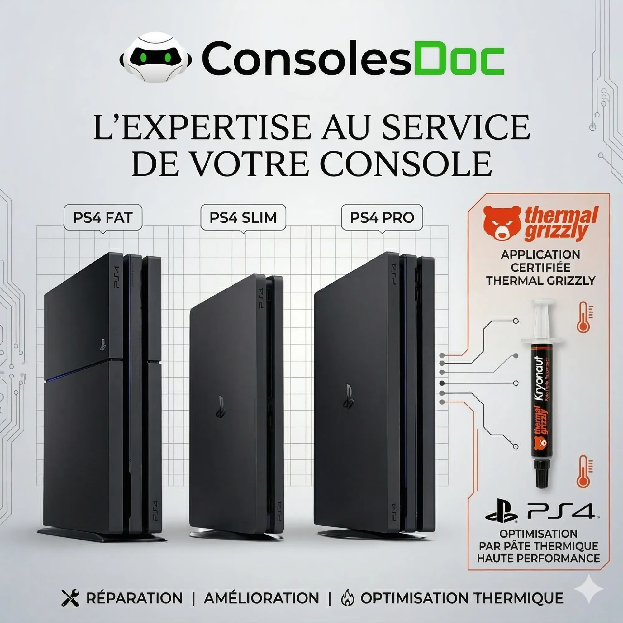 PlayStation 4, Nettoyage et changement Pâte Thermique, Thermal Grizzly