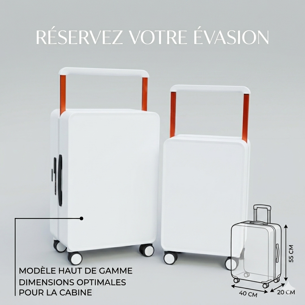 Valise rigide premium qualité Bras large