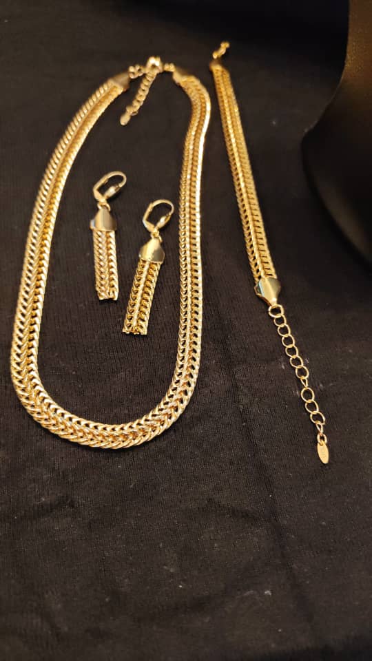 طقم سبيكا Parure Spika Acier inoxydable D'or 3 pcs