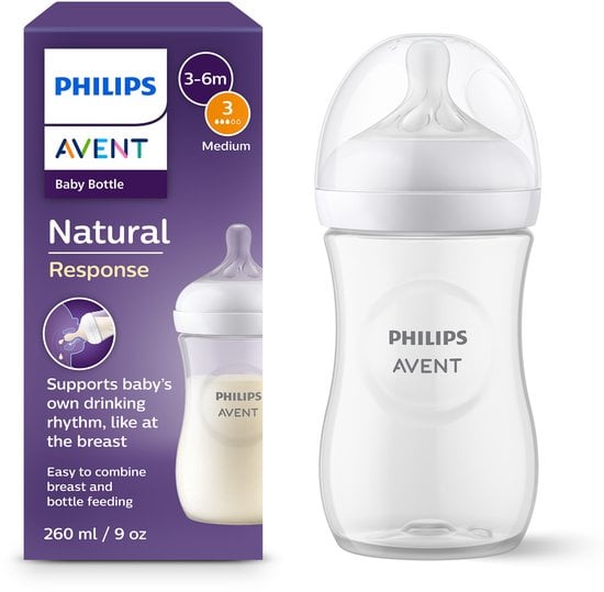 Biberon à Réponse Naturelle plastique de 260 ml