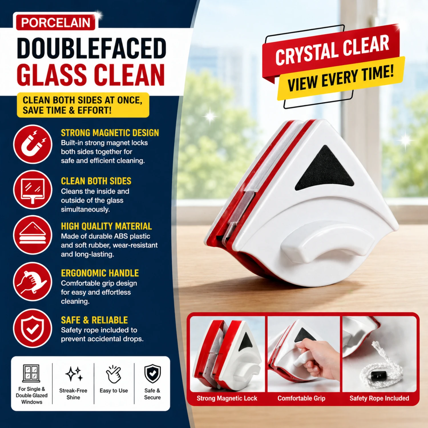 DOUBLEFACED GLASS CLEAN