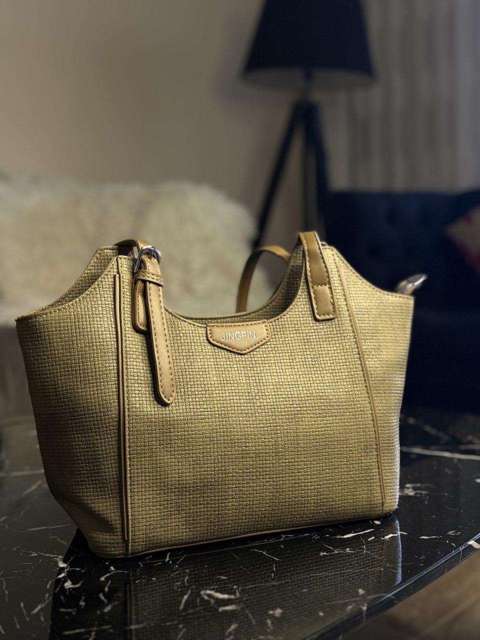 JINGPIN – Sac Femme Tressé Premium