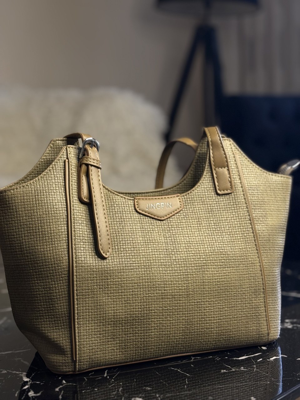 JINGPIN – Sac Femme Tressé Premium