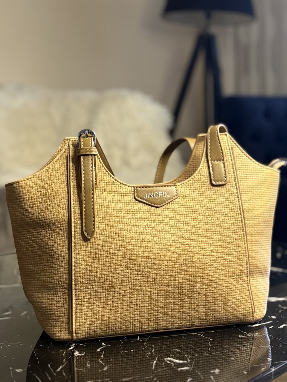JINGPIN – Sac Femme Tressé Premium