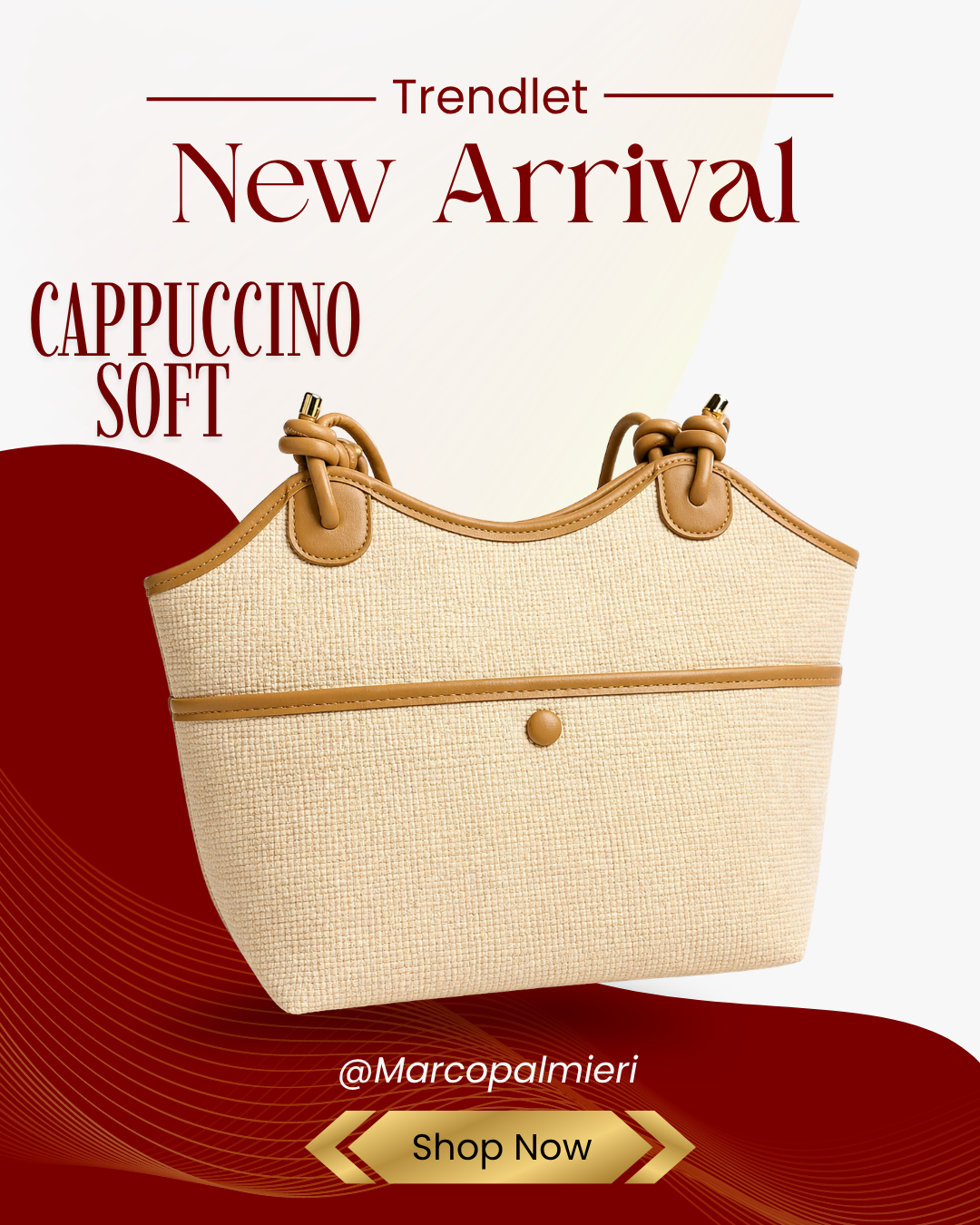 CAPPUCCINO SOFT – Sac Femme Tressé Élégant