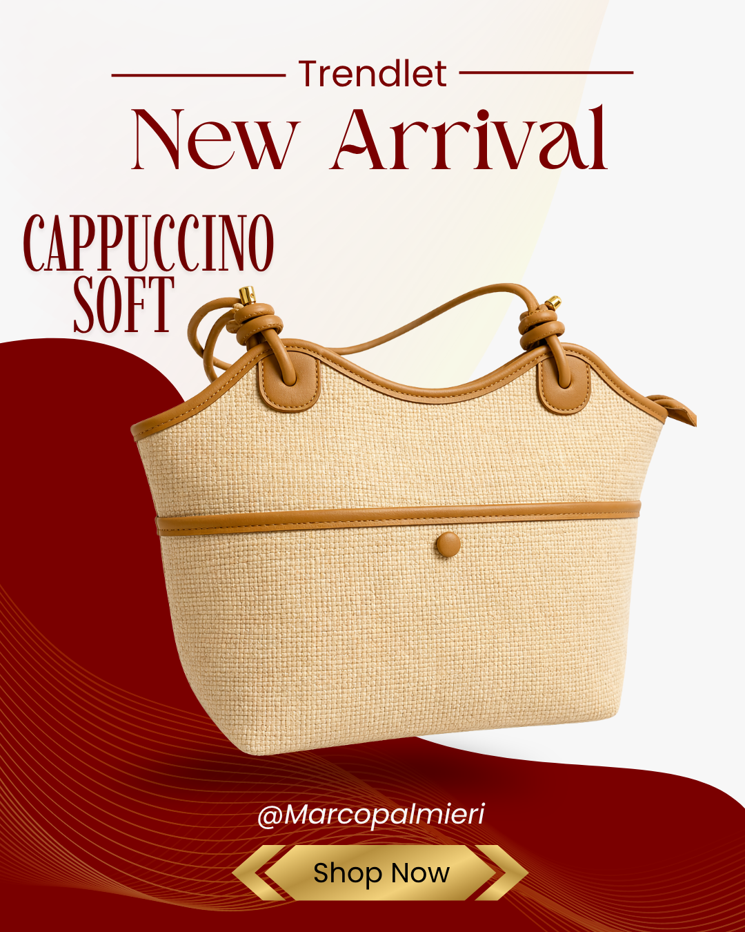 CAPPUCCINO SOFT – Sac Femme Tressé Élégant
