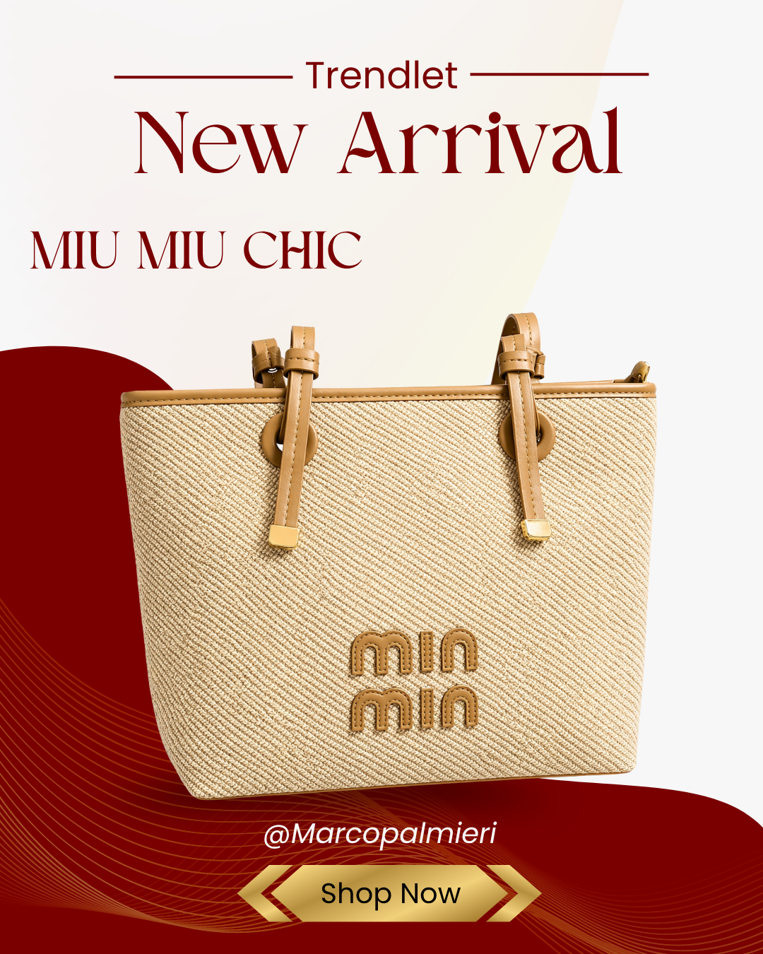 MIU CHIC – Tote Bag Élégance Été