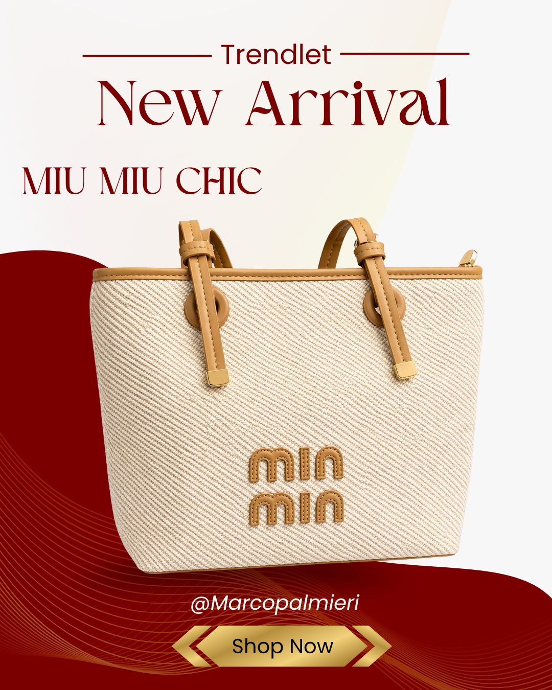 MIU CHIC – Tote Bag Élégance Été