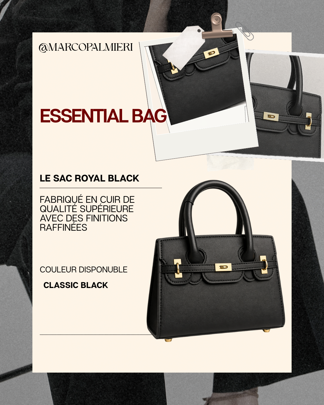 ROYAL BLACK – Sac Élégance Premium