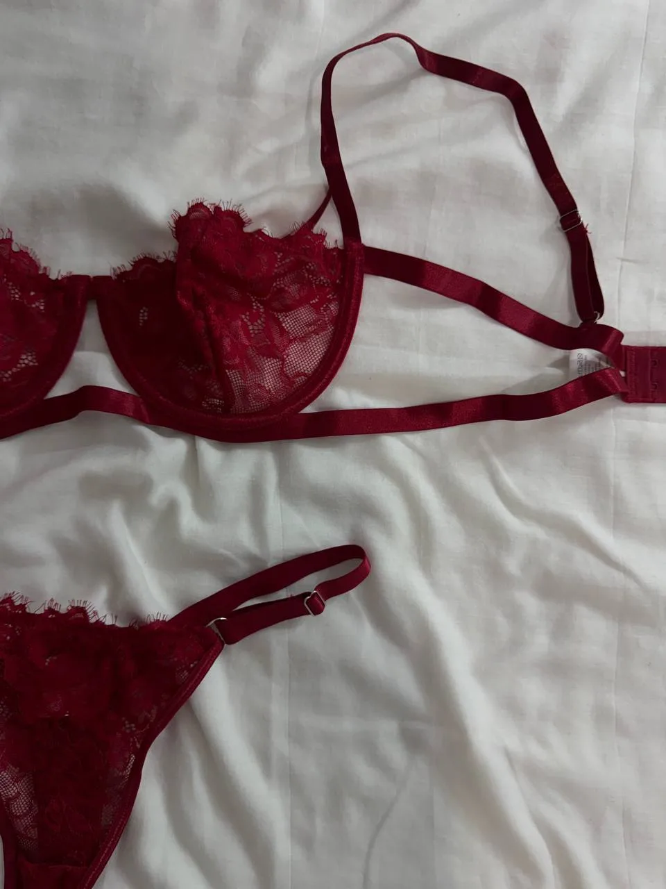 Dark red lingerie set