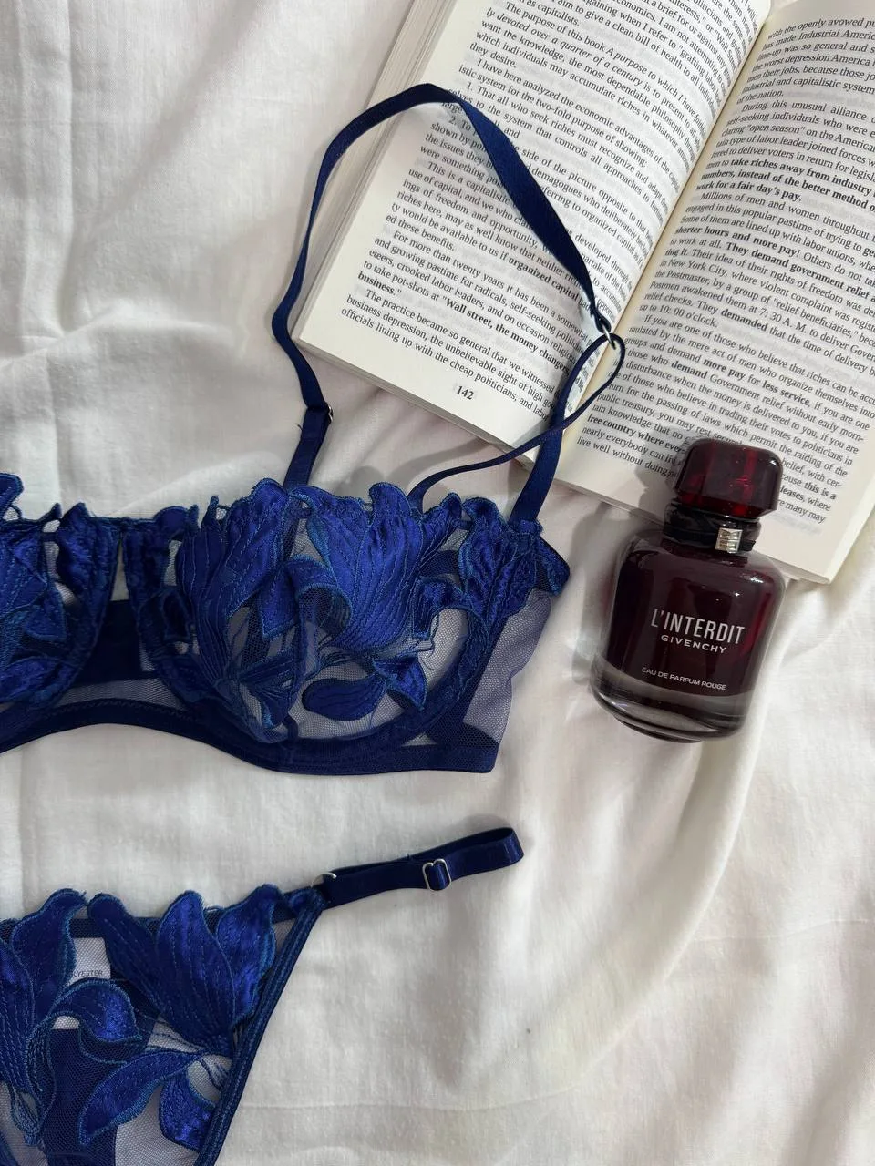Blue lingerie set
