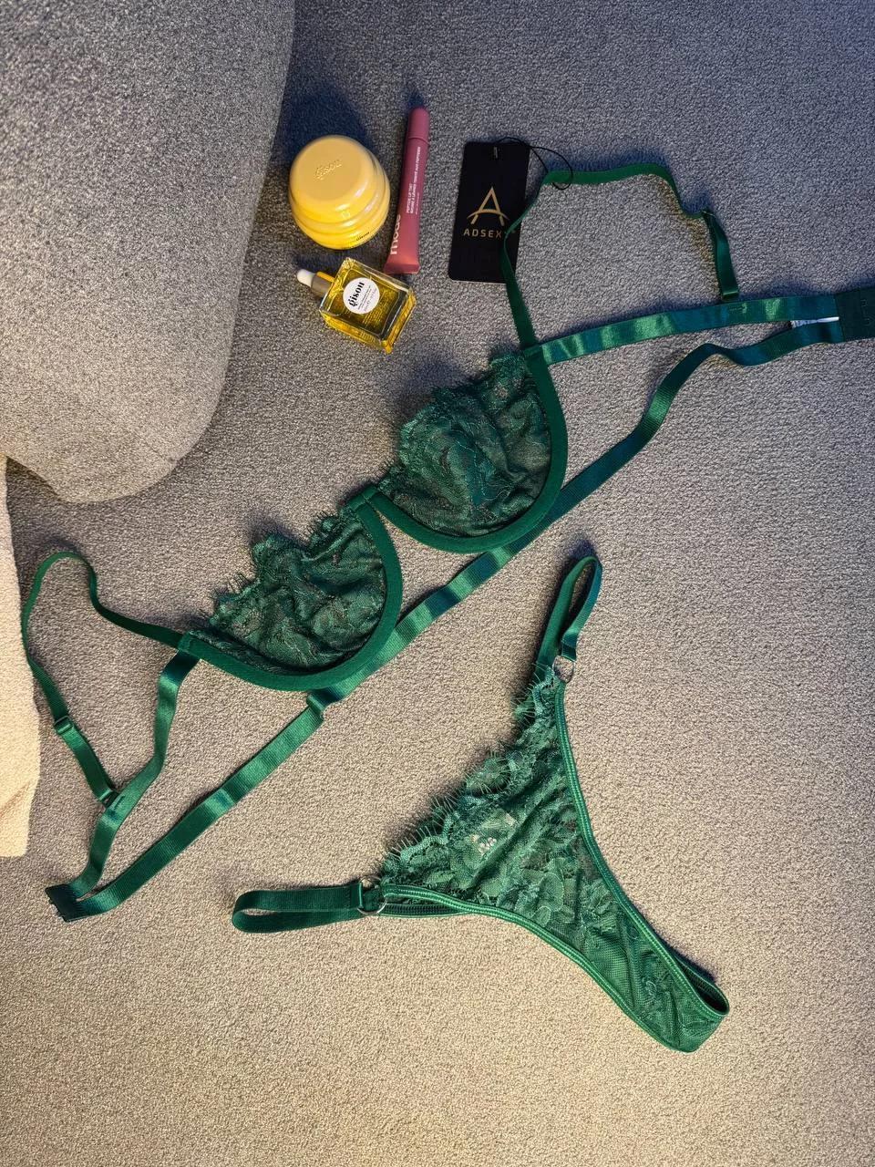Dark Green lingerie set