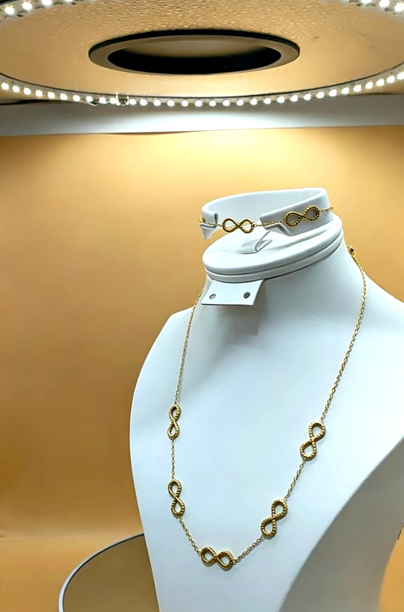 Parure "Éternité" : Collier et Gourmette Motif Infini