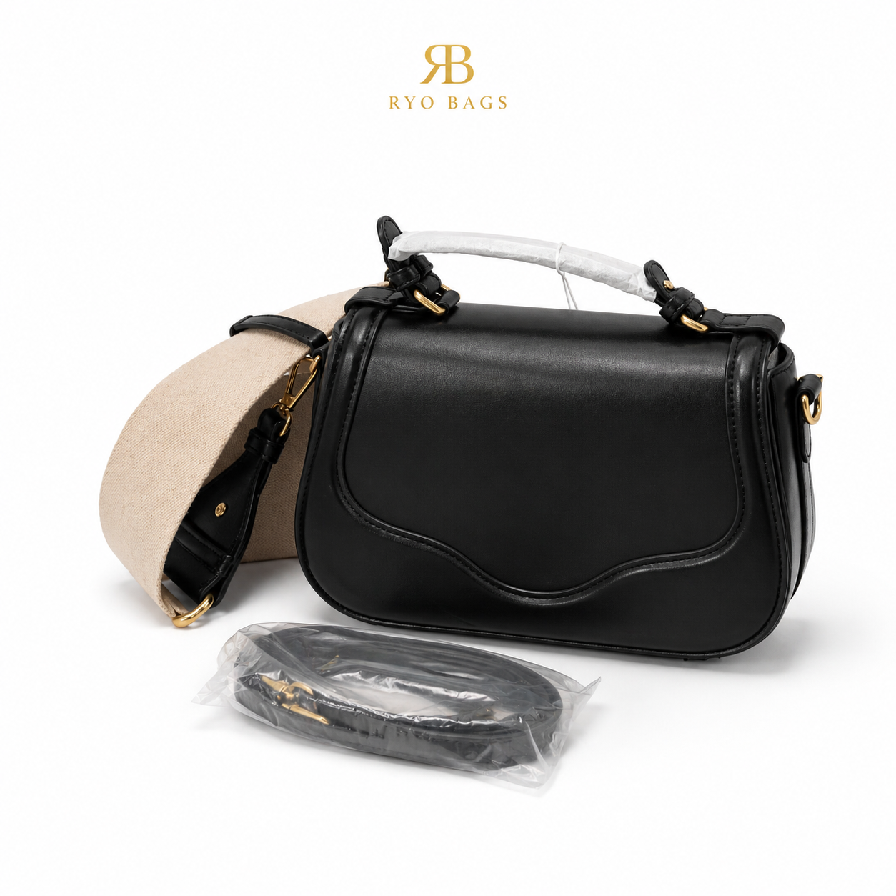 Sac Épaule Curve Zara Noir