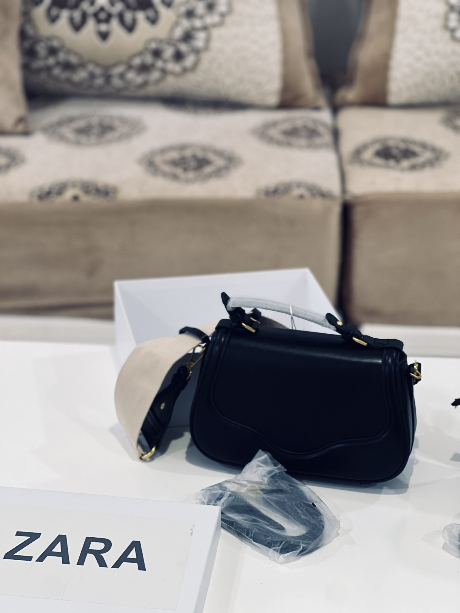 Sac Épaule Curve Zara Noir