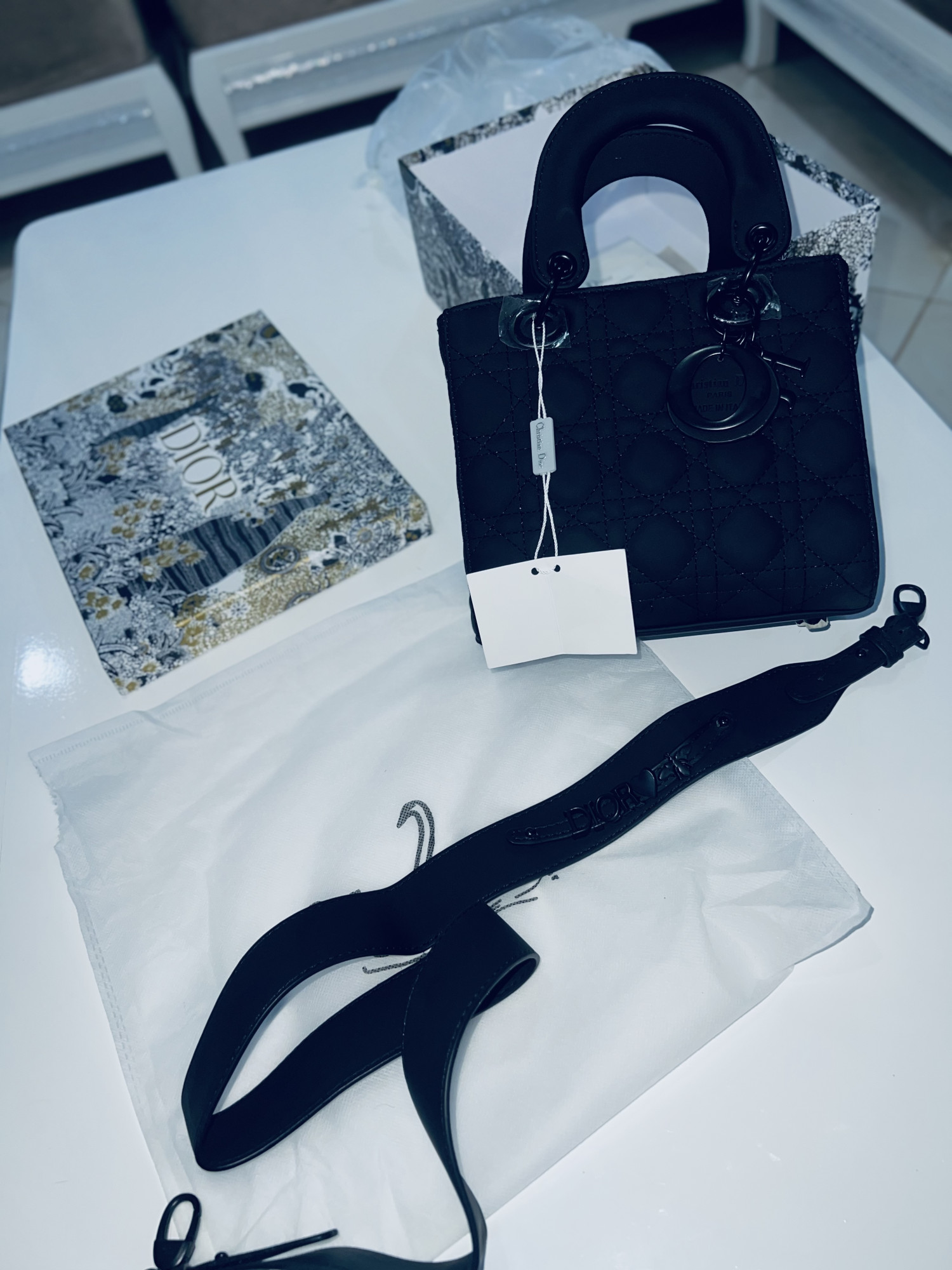 Sac Lady Dior Noir Mat