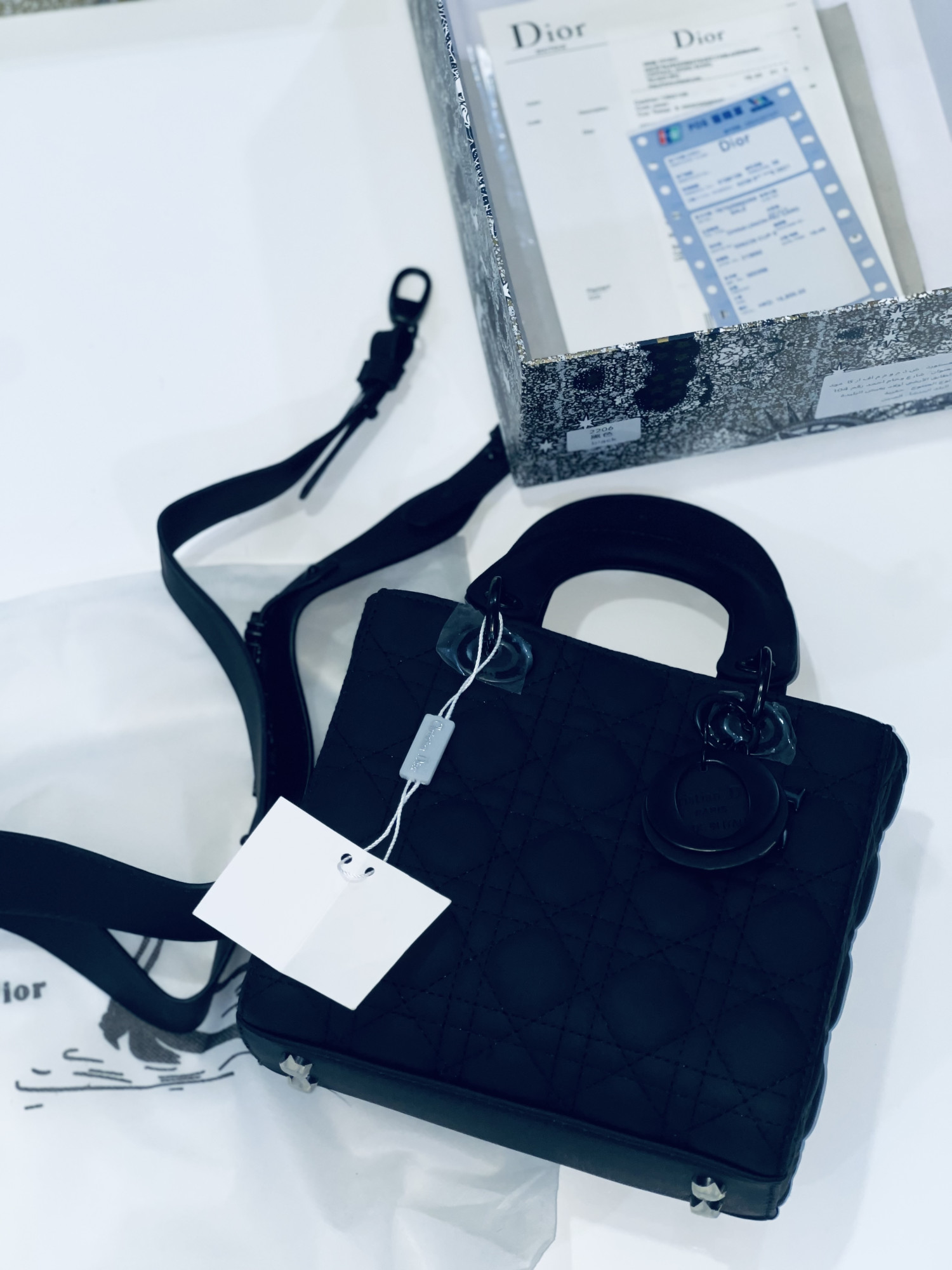 Sac Lady Dior Noir Mat