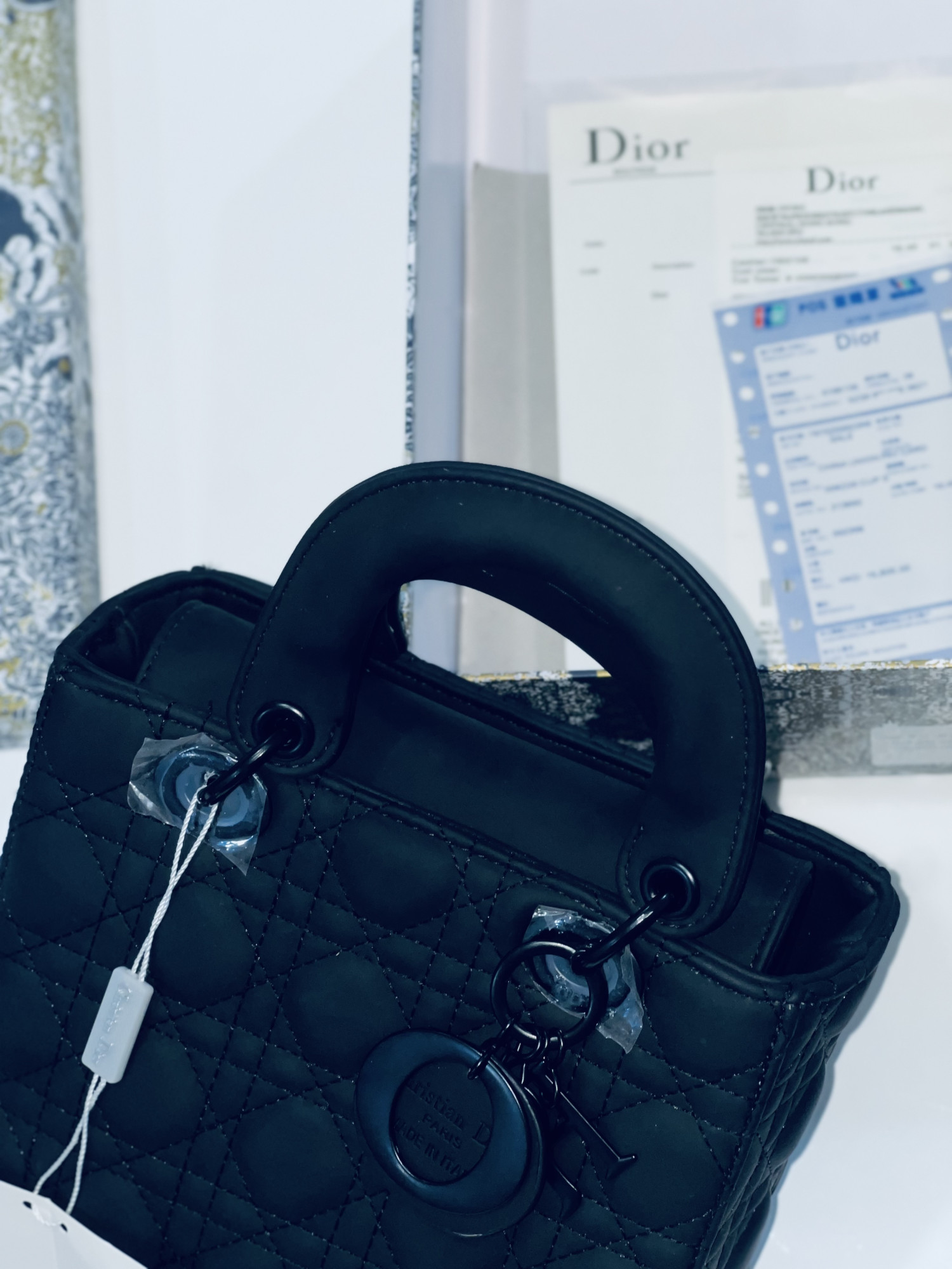 Sac Lady Dior Noir Mat