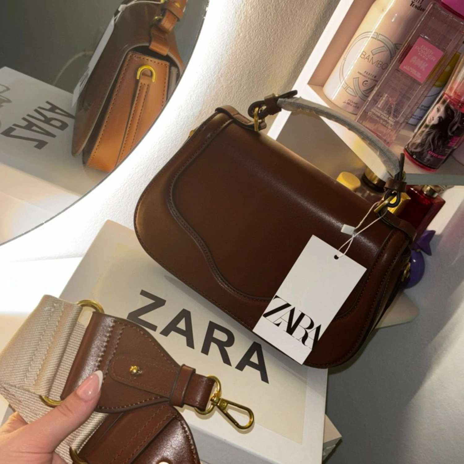 Sac Épaule Curve Zara Noir